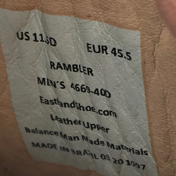 NWOT EASTLAND Men’s Rambler Leather Slip On Loafers Size 11.5 - Picture 8 of 9